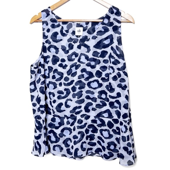 Cabi Women's Feline Lilac Sleeveless V-Neck Ruffle Peplum Business Casual Blouse - Picture 3 of 16